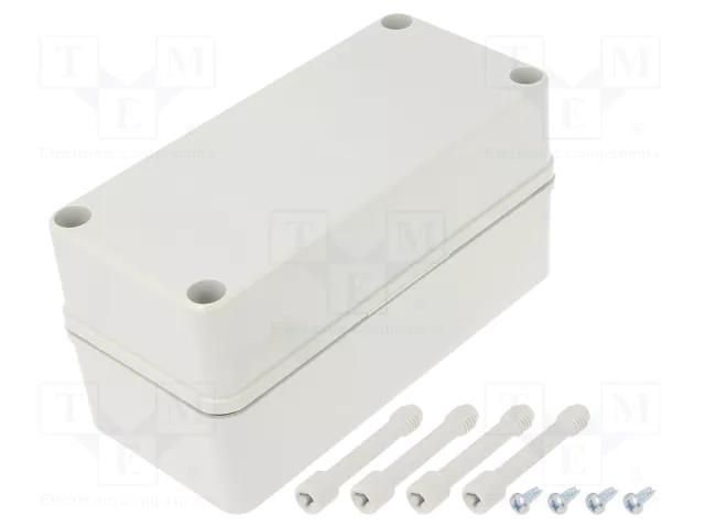 Enclosure: multipurpose; X: 80mm; Y: 170mm; Z: 85mm; PICCOLO; grey FIBOX PCD85G