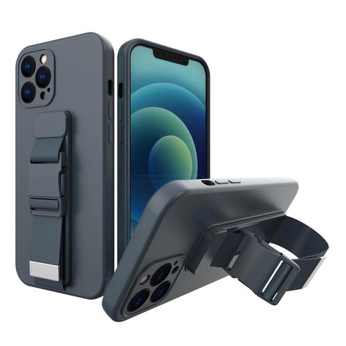 Rope case Gel Lanyard Cover with Chain Purse Lanyard Xiaomi Redmi 10X 4G / Xiaomi Redmi Note 9 navy blue, Hurtel 5907769329999 5907769329999
