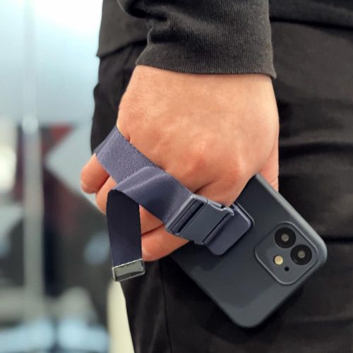 Rope case gel case with a lanyard chain handbag lanyard Samsung Galaxy A32 4G navy blue, Hurtel 9145576219614 9145576219614