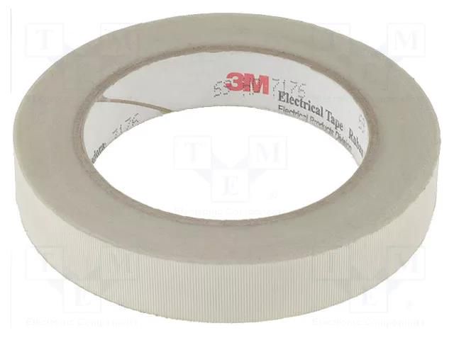 Tape: electrical insulating; W: 19mm; L: 33m; Thk: 0.177mm; white 3M 3M-69-19