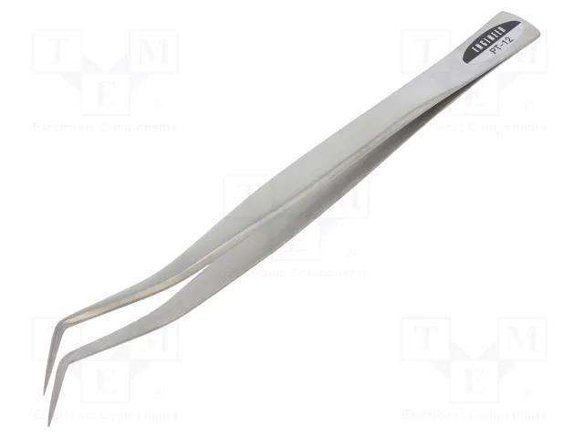 Tweezers; 160mm; universal; Blades: curved; Blade tip shape: sharp ENGINEER FUT.PT-12