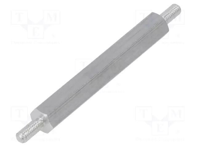 Screwed spacer sleeve; 35mm; Ext.thread: M2,5; hexagonal DREMEC TMM-M2.5X35/DR432