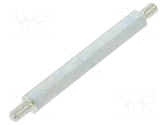 Screwed spacer sleeve; 40mm; Ext.thread: M3; hexagonal; steel DREMEC TMM-M3X40/DR423