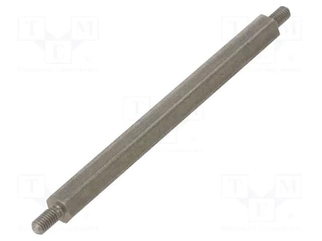 Screwed spacer sleeve; 60mm; Ext.thread: M3; hexagonal DREMEC TMM-M3X60/DR444
