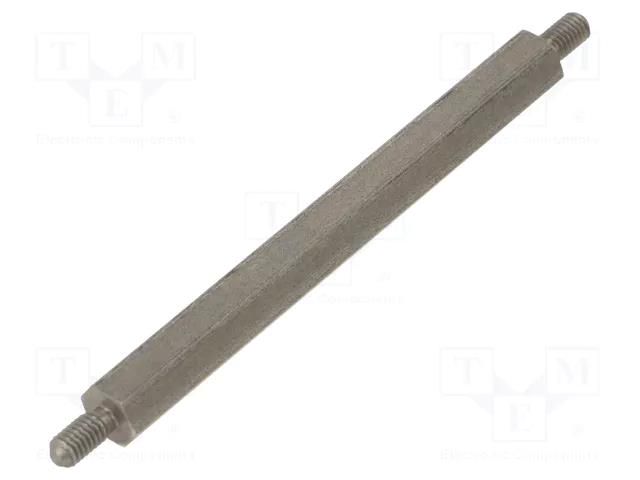Screwed spacer sleeve; 55mm; Ext.thread: M3; hexagonal DREMEC TMM-M3X55/DR444