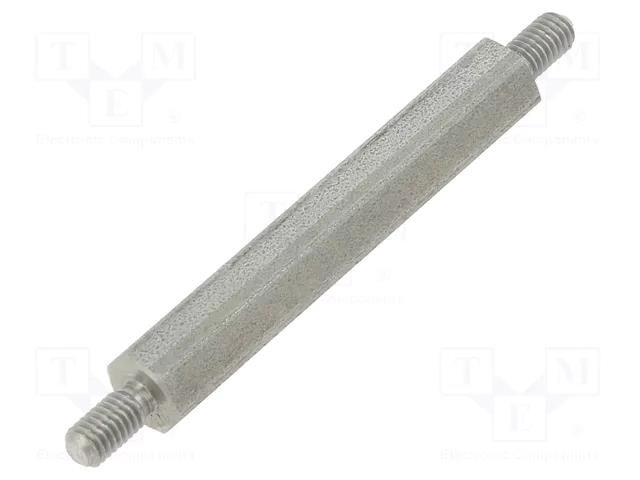 Screwed spacer sleeve; 35mm; Ext.thread: M3; hexagonal DREMEC TMM-M3X35/DR444