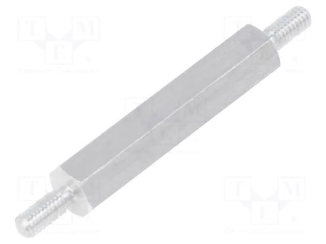 Screwed spacer sleeve; 25mm; Ext.thread: M2,5; hexagonal DREMEC TMM-M2.5X25/DR432