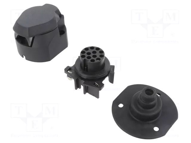 Connector: automotive; for towbars,for trailers; socket; 12VDC TESAT G12-T13-41FM