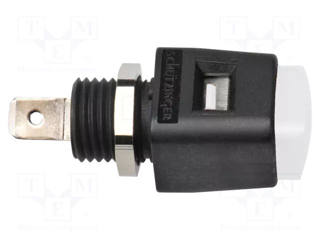 Laboratory clamp; white; 70VDC; 16A; screw,spring clamp; nickel SCHÜTZINGER ESD498-WS