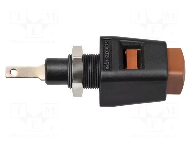 Laboratory clamp; brown; 70VDC; 33VAC; 16A; screw,spring clamp SCHÜTZINGER ESD6554-BR