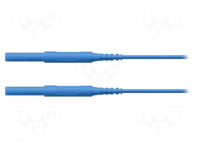 Test lead; 6kVDC; 6kVAC; 16A; banana plug 4mm,both sides; Len: 2m SCHÜTZINGER HSPL8568200-BL