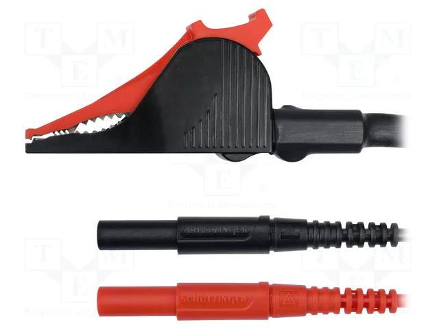 Kelvin cable; 60VDC; 30VAC; 10A; Len: 2.5m; red and black; 100mΩ SCHÜTZINGER KML7460SAK1-250