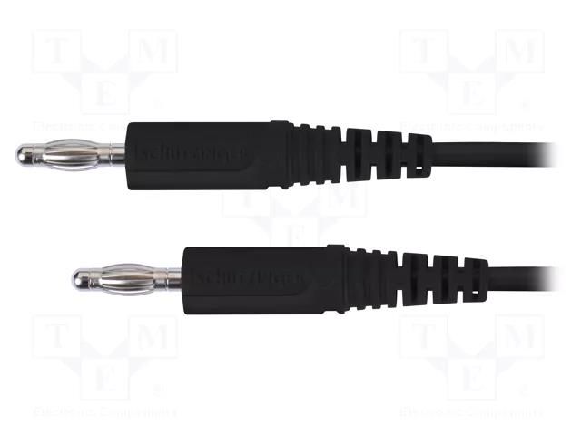 Test lead; 70VDC; 33VAC; 16A; banana plug 4mm,both sides; Len: 2m SCHÜTZINGER MFK091200-SW