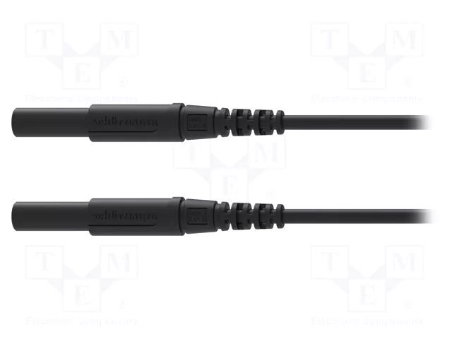 Test lead; 16A; banana plug 4mm,both sides; with protection SCHÜTZINGER MSFKA3411150-SW