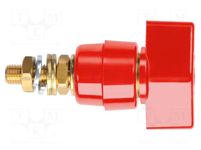 Laboratory clamp; red; 1kVDC; 63A; on panel,screw,screw terminal SCHÜTZINGER POL631L-RT