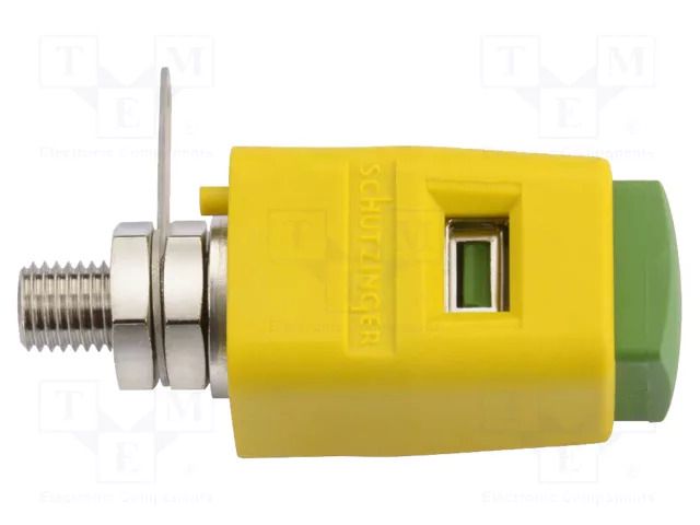 Laboratory clamp; yellow-green; 70VDC; 16A; screw,spring clamp SCHÜTZINGER SDK504-GNGE