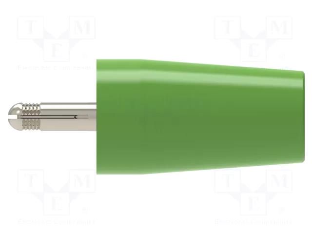 Connector: 4mm banana; adapter; 32A; green; 40.4mm; nickel plated SCHÜTZINGER SURB2112NI-GN