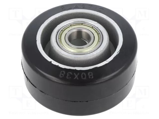Transport wheel; Ø: 80mm; W: 38mm; 150kg; rubber; Shore hardness: 70 RADER ALGE-80/15K