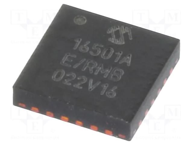 PMIC; LDO,DC/DC converter; Uin: 2.7÷5.5VDC; 0.3÷1A; VQFN24; SMD MICROCHIP TECHNOLOGY MCP16501TA-E/RMB