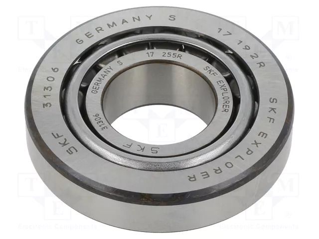 Bearing: tapered roller; Øint: 30mm; Øout: 72mm; W: 20.75mm SKF SKF31306