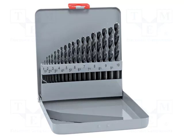 Drill set; for metal; high speed steel; metal case; MAYKESTAG ALPEN-MAYKESTAG ALP.101311100