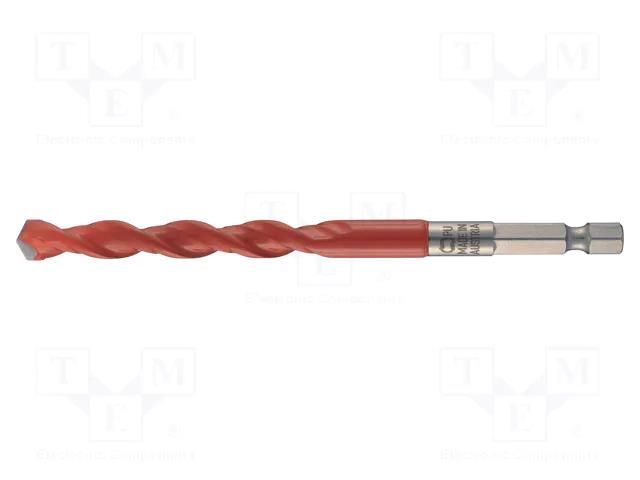 Drill bit; Ø: 8mm; 5/16"; L: 120mm; steel; tungsten carbide ALPEN-MAYKESTAG ALP.272008001