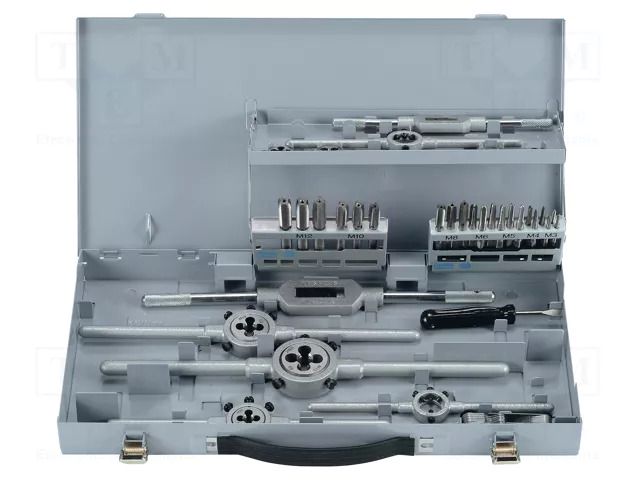 Kit: taps; Kit: taps,threading dies,tap wrench,diestock; 37pcs. ALPEN-MAYKESTAG ALP.70800031100