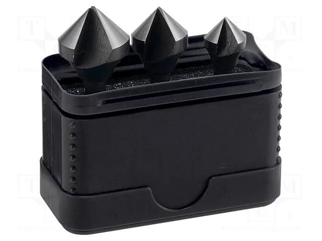 Countersink; 12.4÷20.5mm; metal,plastic; 3pcs; high speed steel ALPEN-MAYKESTAG ALP.72000003100