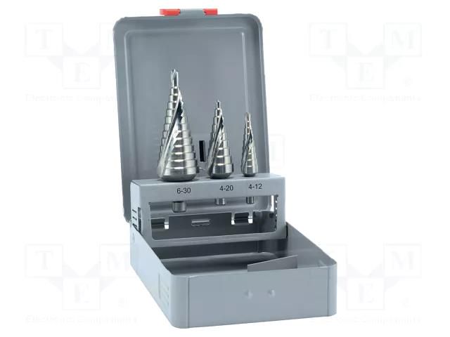 Drill set; for metal; high speed steel cobalt HSS-E; 3pcs. ALPEN-MAYKESTAG ALP.72600003100