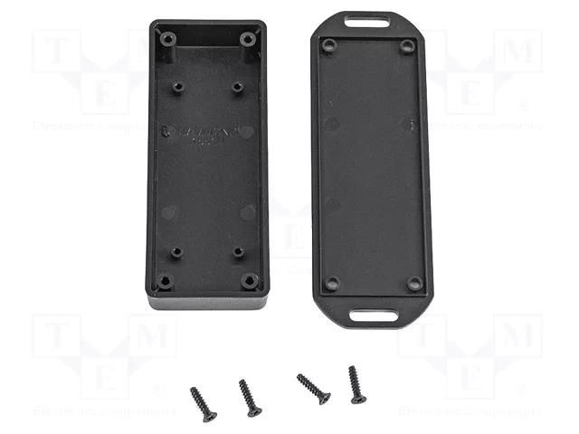 Enclosure: multipurpose; X: 40mm; Y: 100mm; Z: 20mm; 1551 MINI; ABS HAMMOND HM-1551UFLBK