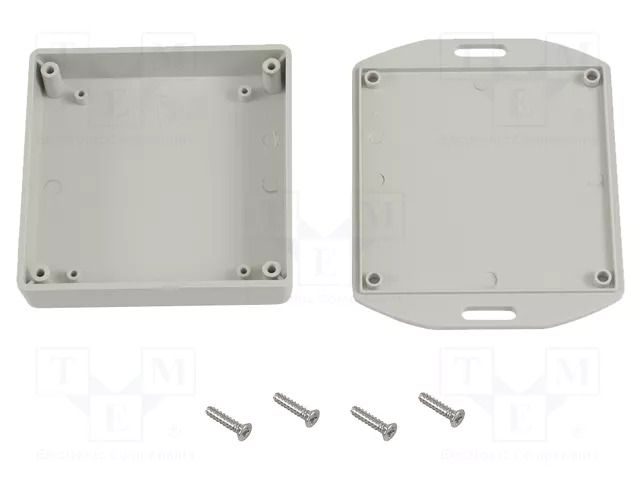 Enclosure: multipurpose; X: 80mm; Y: 80mm; Z: 20mm; with fixing lugs HAMMOND HM-1551XFLGY