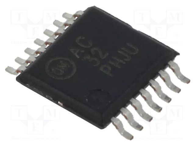 IC: digital; OR; Ch: 4; IN: 2; SMD; TSSOP14; 2÷6VDC; -40÷85°C; tube ONSEMI 74AC32MTC