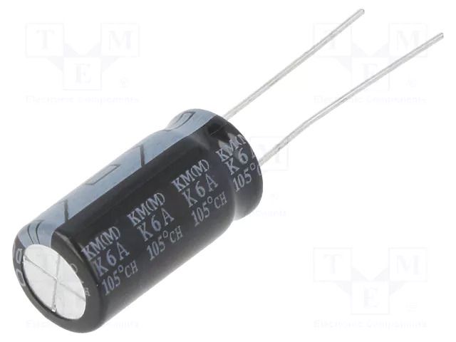 Capacitor: electrolytic; THT; 100uF; 100VDC; Ø10x20mm; ±20%; KM SAMXON EKM107M2AG20RRSHP