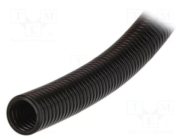 Protective tube; Size: 12; polyamide 6; black; L: 50m; PMAFLEX CYL PMA I-CYLT-12B