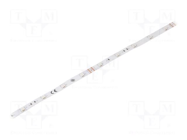 LED tape; RGB; LED/m: 30; 10mm; IP20; 120°; 7.2W/m; Thk: 2mm; 24VDC FOSE SPB-30-RGB-24