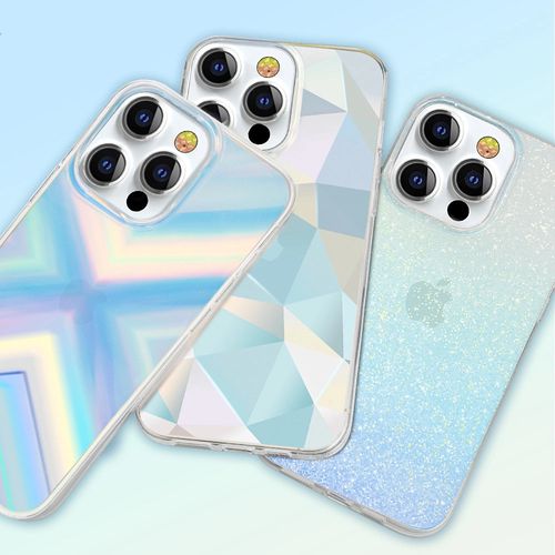 Kingxbar Streamer Series luxury elegant phone case for iPhone 13 Pro blue (Triangle), Kingxbar 6959003552747 6959003552747