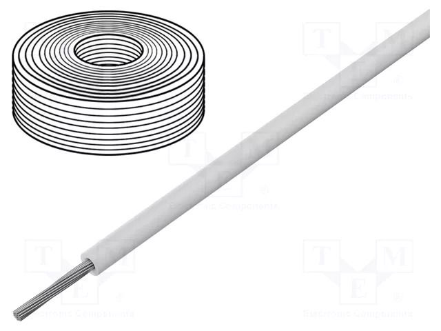 Wire; SiF; 1x10mm2; stranded; Cu; LSZH,silicone; white; -60÷180°C HELUKABEL SIF10.0-WH