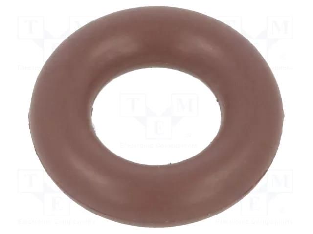 O-ring gasket; FPM; Thk: 3mm; Øint: 6mm; brown; -20÷200°C ORING USZCZELNIENIA TECHNICZNE O-6X3-80-FPM-BR