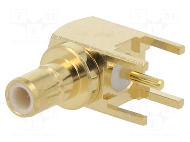 Connector: SMB; socket; female; angled 90°; THT; on PCBs; PTFE ADAM TECH RF306T0050G