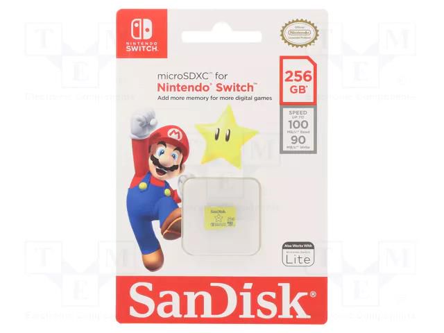 Memory card; Nintendo Switch; microSDXC; R: 100MB/s; W: 90MB/s SANDISK SDSQXAO-256G-GNCZN