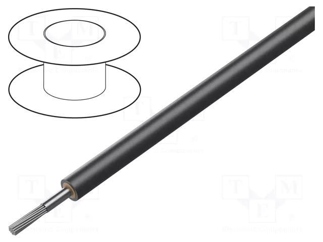 Wire; NSGAFÖU; 1x4mm2; stranded; Cu,tinned; rubber; black; CPR: Eca HELUKABEL NSGAFOU-1X4BK