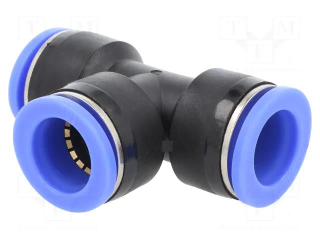 Push-in fitting; T-tap splitter; -0.95÷15bar; PBT; BLUELINE PNEUMAT 138.016