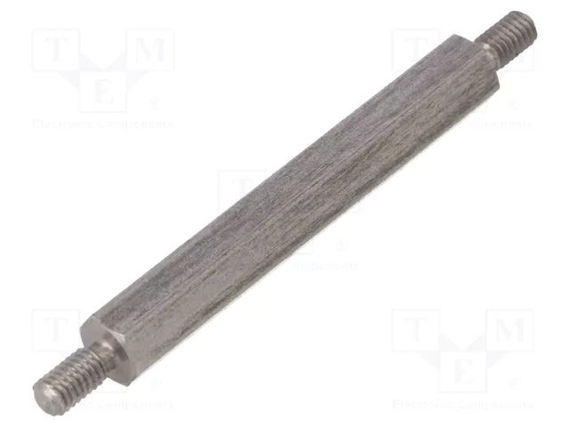 Screwed spacer sleeve; 50mm; Ext.thread: M4; hexagonal DREMEC TMM-M4X50/DR446