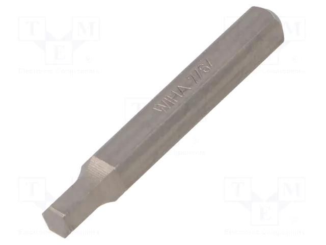 Screwdriver bit; hex key; HEX 7/64"; Overall len: 28mm; MICRO WIHA WIHA.40625