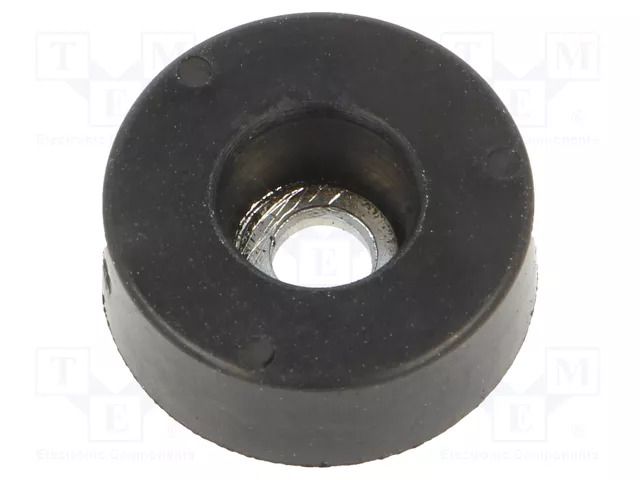 Washer; Base dia: 19mm; zinc plated steel; H: 7mm; Plating: rubber ELESA+GANTER GN438-19-7-4-A-70