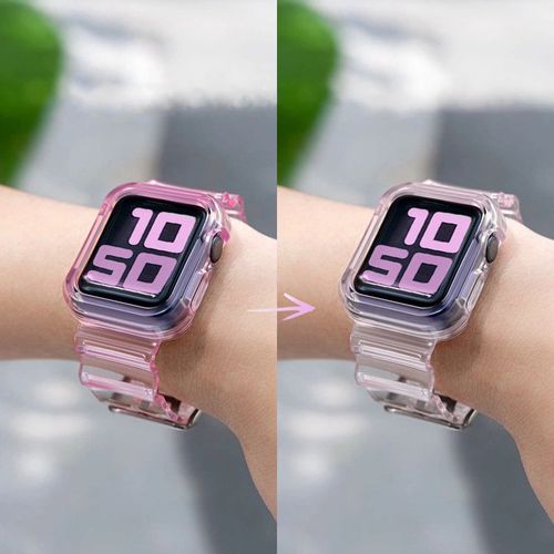 Silicone Band Strap Bracelet Case Strap Light Set for Apple Watch 40mm - Black, Hurtel 9145576223789