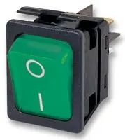 ROCKER SWITCH, DPST, 16A, 250VAC, PANEL C6053ALNAM