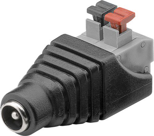 Terminal Block 2-pin > DC female (5.50 x 2.10 mm) - Push-down clamping assembly 76749
