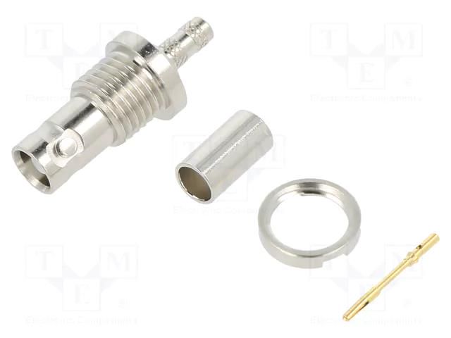 Connector: Micro BNC; socket; female; straight; 75Ω; HD-BNC; PTFE AMPHENOL RF 034-1053