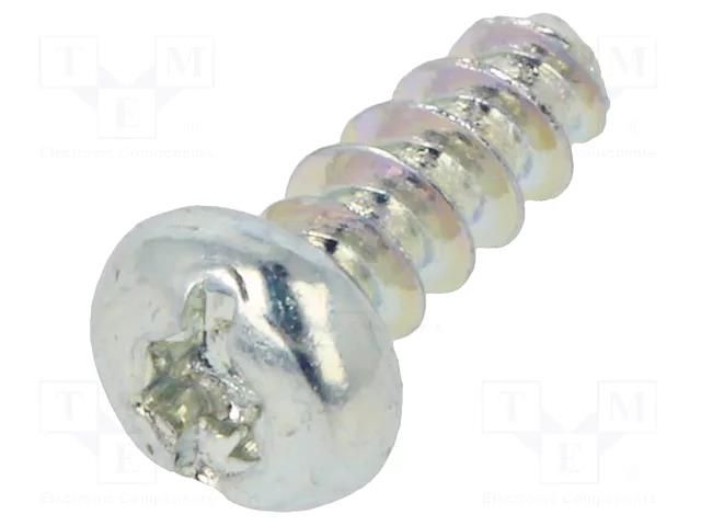 Screw; for plastic; 2.2x6; Head: cheese head; slotted,Torx®; zinc BOSSARD B2.2X6/BN84403